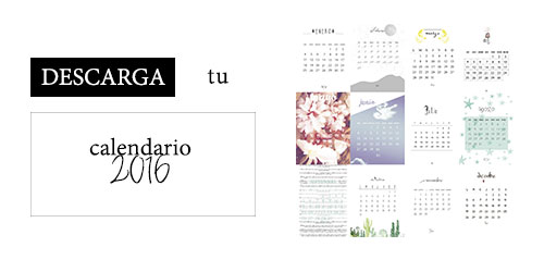 Calendario imprimible 2016